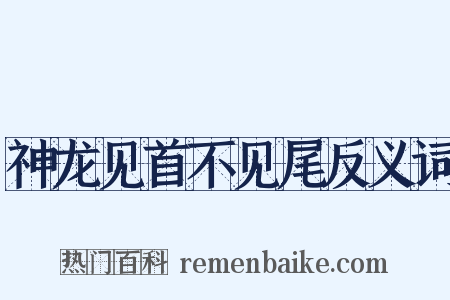 神龙见首不见尾反义词是什么意思的图片
